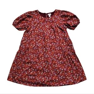 Adaptive Short Puff Sleeve Lined Woven Dress - Cat & Jack Burgundy Girl XL 14